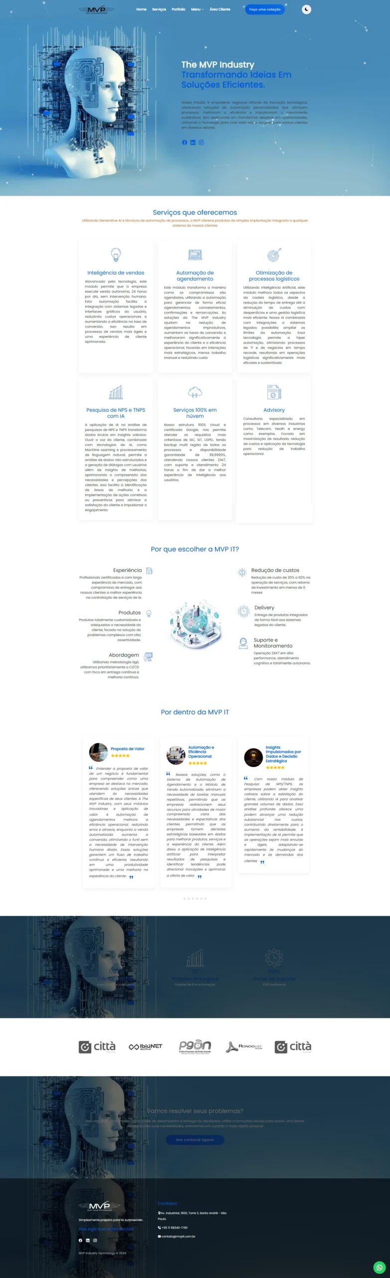 Captura de Site do MVP IT