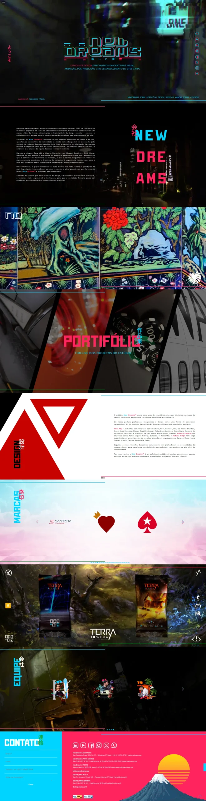 Captura do Site do Newdreams.xyz