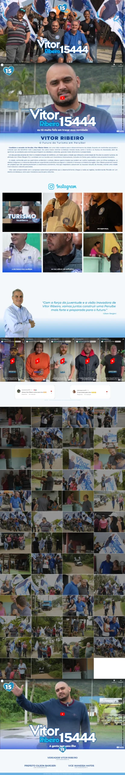 Captura do Site do Vereador Victor Ribeiro 15